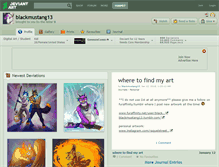Tablet Screenshot of blackmustang13.deviantart.com