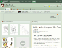 Tablet Screenshot of hollow-frost.deviantart.com