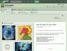 Tablet Screenshot of feline-gamer.deviantart.com