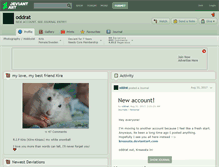 Tablet Screenshot of oddrat.deviantart.com
