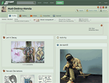 Tablet Screenshot of must-destroy-monsta.deviantart.com