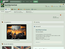 Tablet Screenshot of mechwarriorsclub.deviantart.com