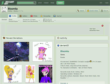 Tablet Screenshot of bloomka.deviantart.com