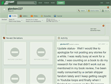 Tablet Screenshot of glowbow227.deviantart.com