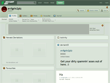 Tablet Screenshot of evilgrin2plz.deviantart.com