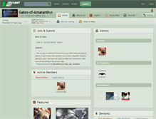 Tablet Screenshot of gates-of-amaranth.deviantart.com