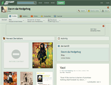 Tablet Screenshot of dawn-da-hedgehog.deviantart.com