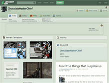 Tablet Screenshot of chocolatemasterchief.deviantart.com