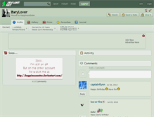 Tablet Screenshot of barylover.deviantart.com