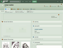 Tablet Screenshot of metal-maiden.deviantart.com