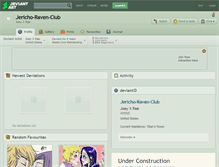 Tablet Screenshot of jericho-raven-club.deviantart.com