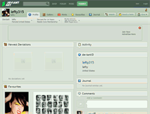 Tablet Screenshot of lefty315.deviantart.com