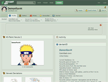 Tablet Screenshot of demonfox44.deviantart.com