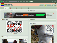 Tablet Screenshot of huntressarria.deviantart.com