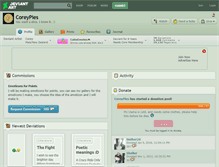 Tablet Screenshot of coreypies.deviantart.com