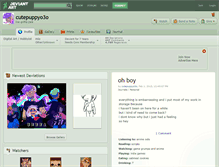 Tablet Screenshot of cutepuppyo3o.deviantart.com