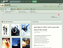 Tablet Screenshot of clover3d.deviantart.com
