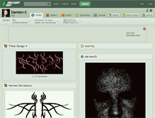 Tablet Screenshot of damien-x.deviantart.com
