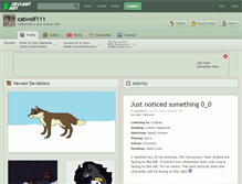 Tablet Screenshot of catwolf111.deviantart.com