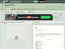 Tablet Screenshot of lone-wolf1991.deviantart.com