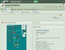 Tablet Screenshot of crimsonthehedgehog.deviantart.com