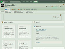 Tablet Screenshot of demolishedheart.deviantart.com