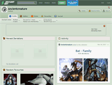 Tablet Screenshot of ancientcreature.deviantart.com