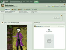 Tablet Screenshot of dantephreak.deviantart.com