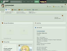 Tablet Screenshot of loveyourpan.deviantart.com