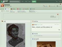 Tablet Screenshot of darkdeo.deviantart.com