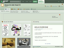 Tablet Screenshot of moose-on-mah-head-x3.deviantart.com