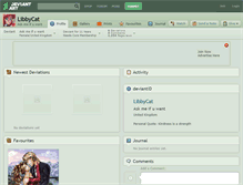 Tablet Screenshot of libbycat.deviantart.com