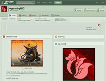 Tablet Screenshot of dragonwing013.deviantart.com