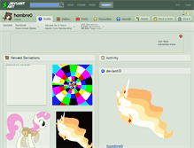 Tablet Screenshot of hombre0.deviantart.com