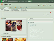 Tablet Screenshot of mariah1992.deviantart.com