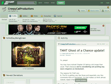 Tablet Screenshot of creepycatproductions.deviantart.com