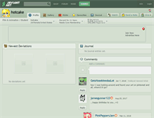 Tablet Screenshot of hotcake.deviantart.com