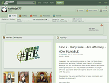 Tablet Screenshot of iceninjax77.deviantart.com