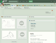 Tablet Screenshot of kittyjaina.deviantart.com