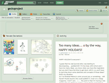 Tablet Screenshot of geckoproject.deviantart.com