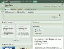 Tablet Screenshot of frozenstare.deviantart.com