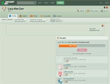Tablet Screenshot of lucy-the-cow.deviantart.com