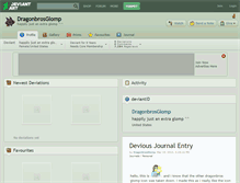 Tablet Screenshot of dragonbrosglomp.deviantart.com