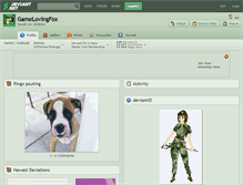 Tablet Screenshot of gamelovingfox.deviantart.com