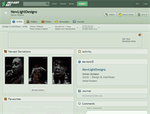 Tablet Screenshot of newlightdesigns.deviantart.com
