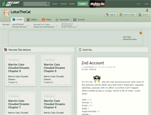 Tablet Screenshot of lotusthecat.deviantart.com