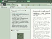 Tablet Screenshot of club-of-wolves.deviantart.com
