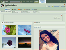 Tablet Screenshot of dontslowmedown.deviantart.com
