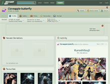 Tablet Screenshot of cloveapple-butterfly.deviantart.com