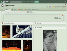 Tablet Screenshot of forgettenone.deviantart.com